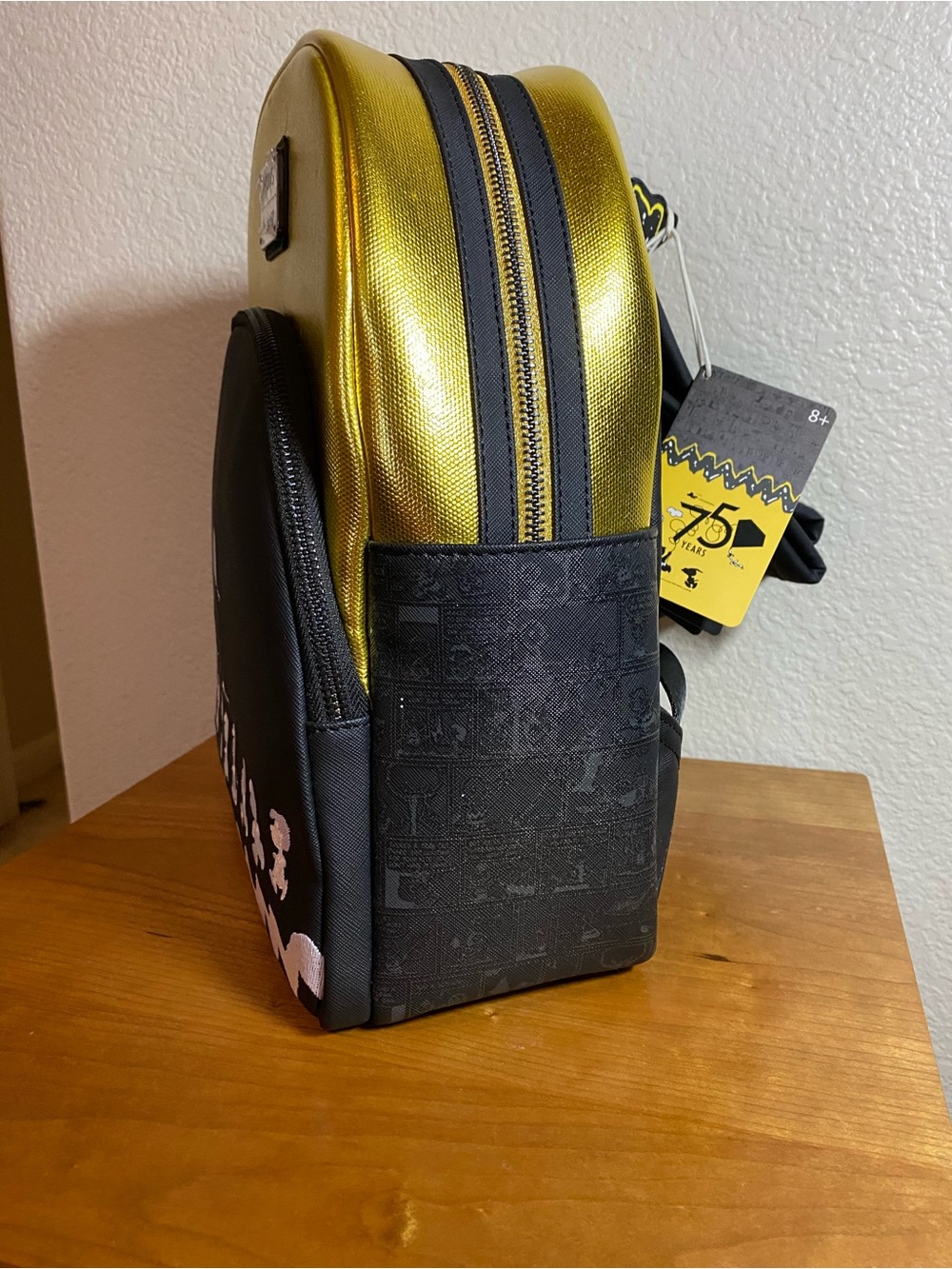 Peanuts Gold & Black Mini Backpack - Picture 5 of 6